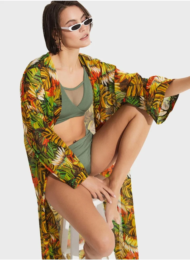 جون Mesh Plunge Bikini Top & Bottom Set