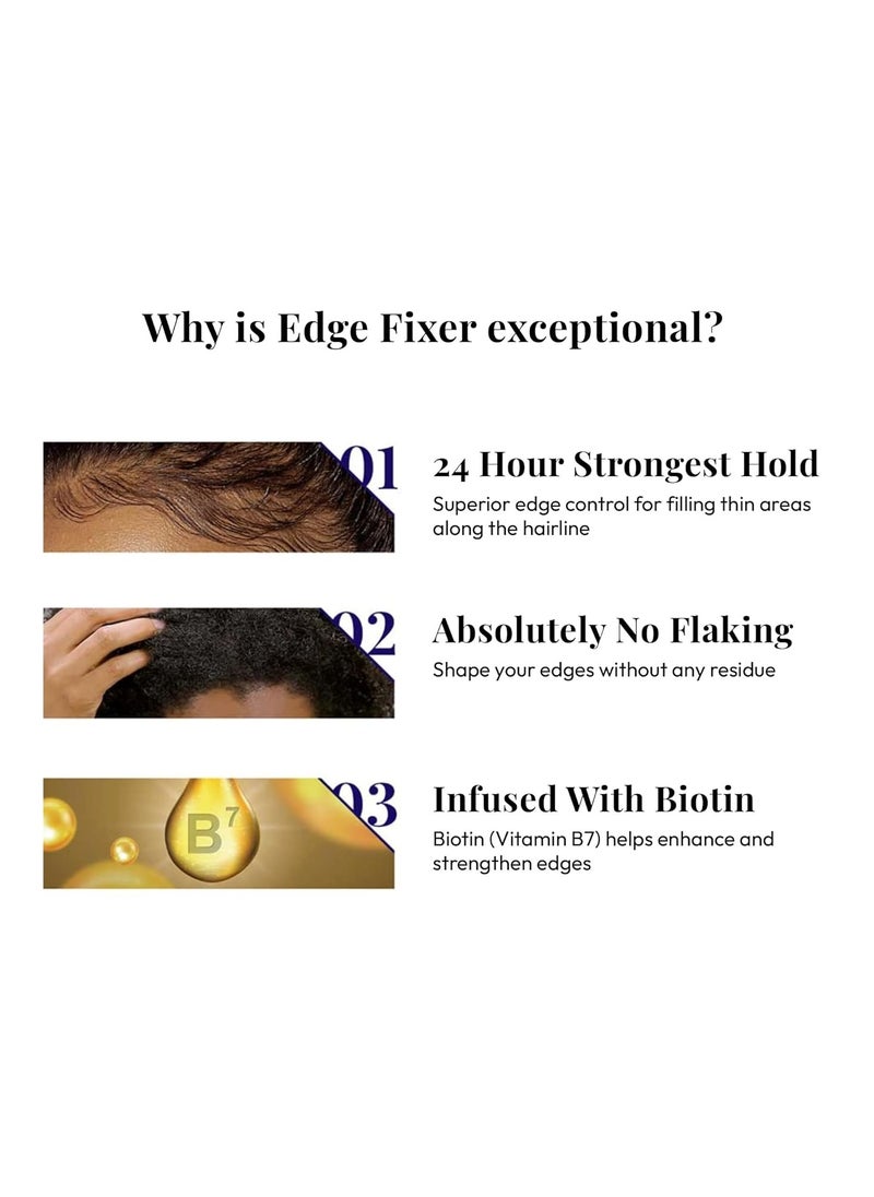 Red by Kiss - Red by Kiss Edge Fixer Extreme Hold, Strong Edge Control with 24-Hour Hold, Infused with Biotin for Nourishment & Hydration, No Flaking or Oily Residue (1.01 Fl.oz.) - Image 1