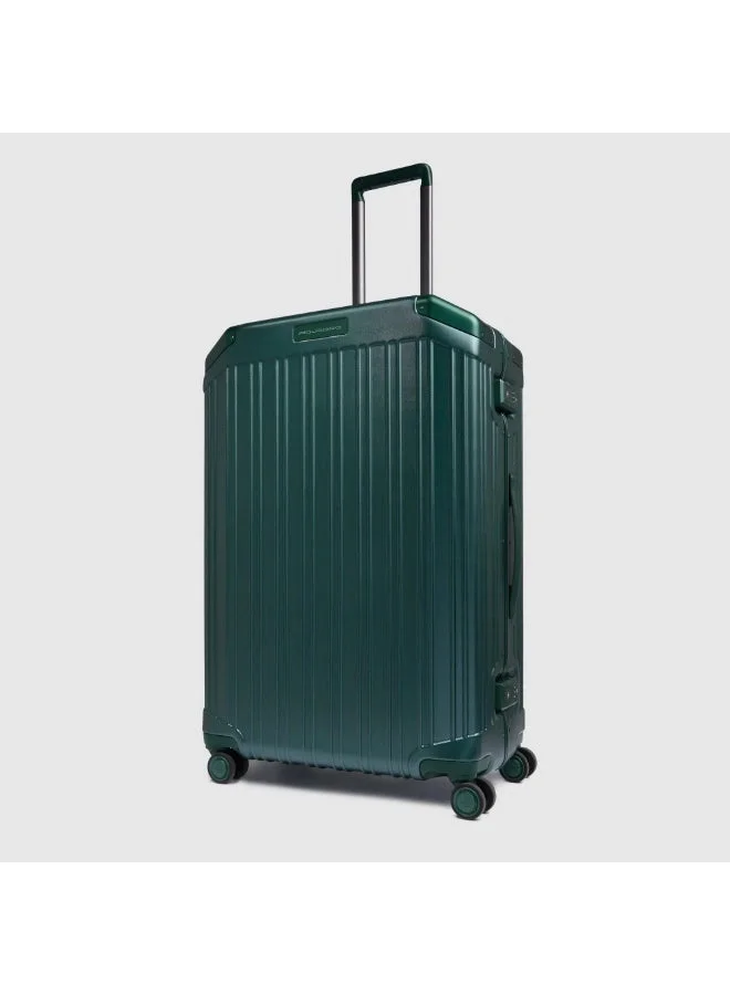 بيكوادرو حقيبة سفر Piquadro BV4428PQLM مقاس 30 بوصة | حقيبة شحن بهيكل صلب من البولي كربونيت (PC) مع قفل TSA و4 عجلات مزدوجة دوارة