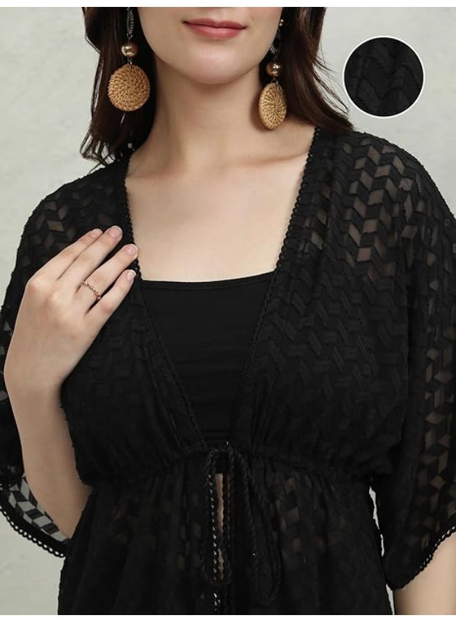 Vishudh womens Shrug dresses black (M) - Image 3