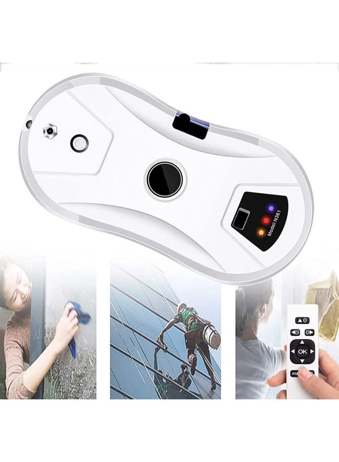 Renewed - Window Cleaning Robot, 5600 Pa Suction Power Adjustment Window Robot, Glass Cleaning Robot, Automatic Window Vacuum, Anti-Drop, for Glass, Tiles, Mirrors, White - Image 2