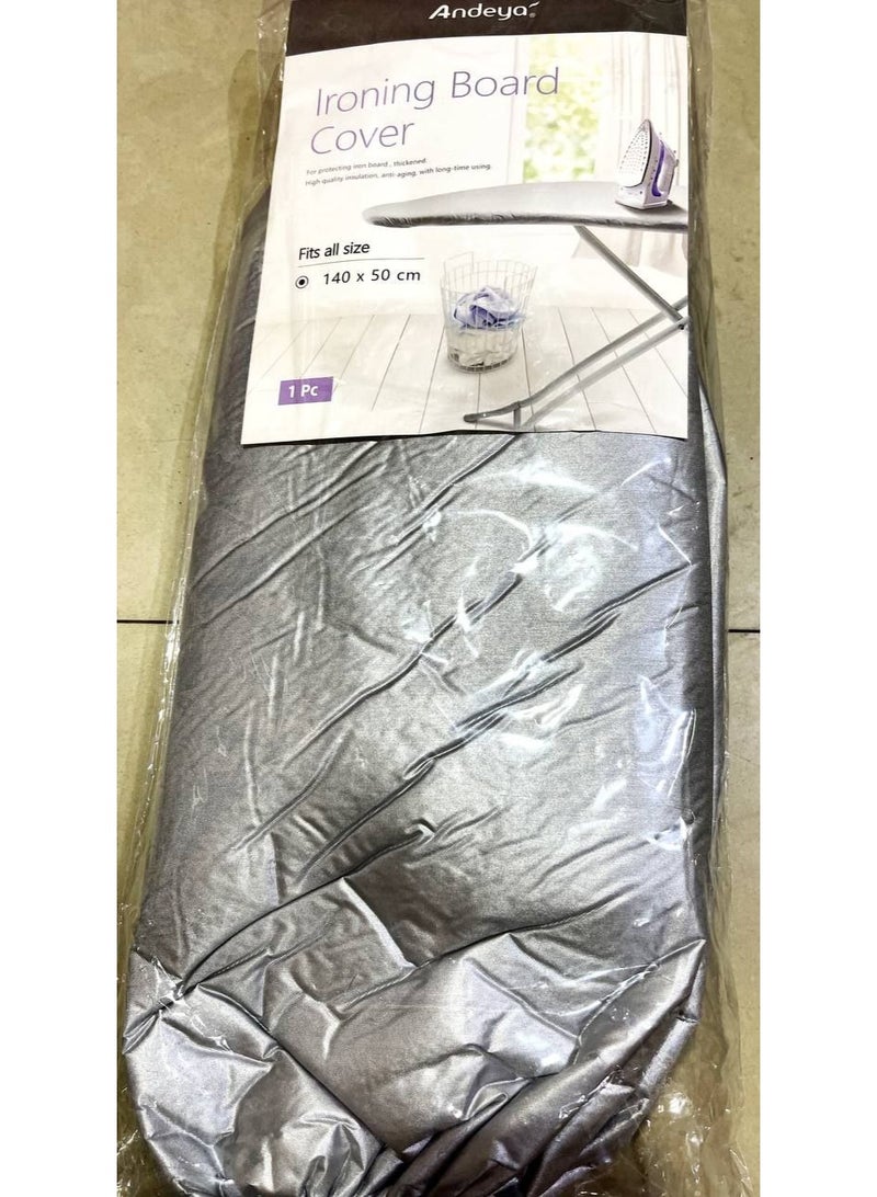 Heat-resistant silver ironing board cover  Size: 140 x 50 cm - Image 3