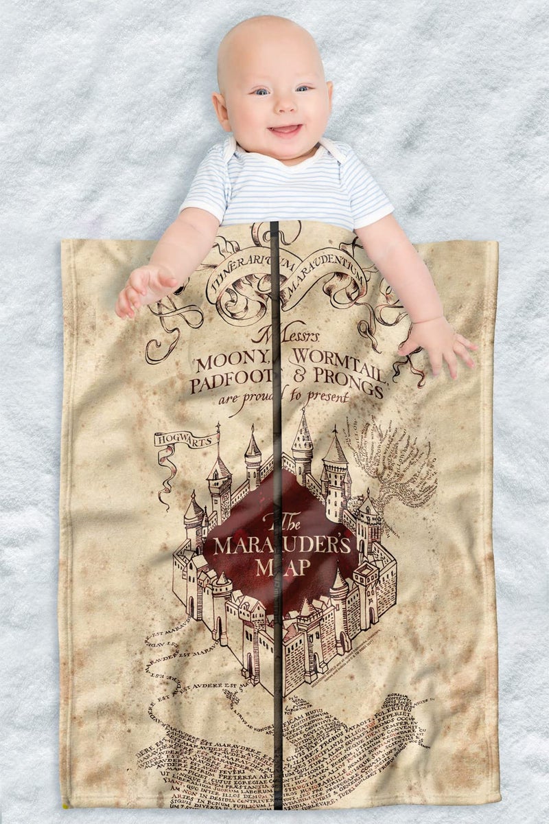 LOGOVISION Harry Potter Lightweight Baby Blanket 30X40 Folded Map Unisex for Infants Girls  Boys