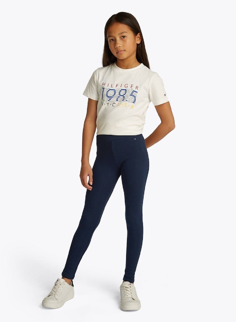 TOMMY HILFIGER سروال ليغينغ بشعار - Image 5