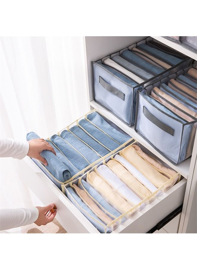 5 Pcs Ikea Style Dormitory Closet Organizer For Bra Socks Underwear/Home Separated Underwear Storage Box-Beige  - Image 2