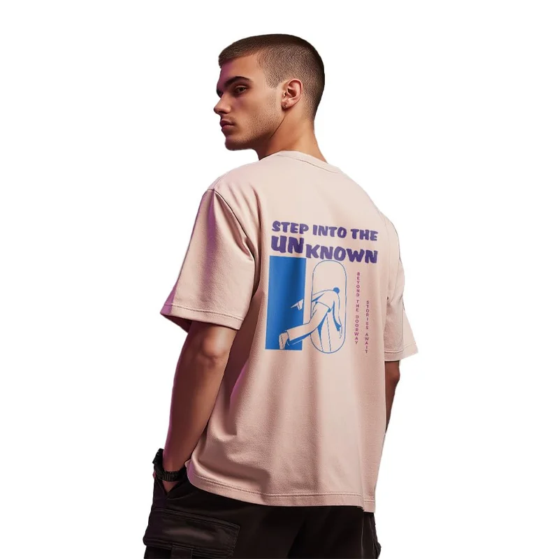 NOBERO Men's Oversized Cotton Graphic T-Shirt