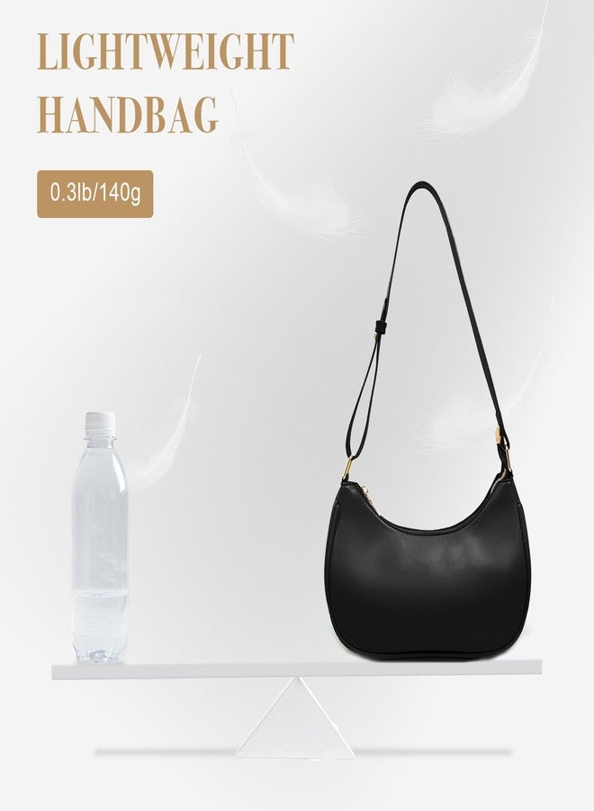 WITERY Shoulder Bag for Women Cute Hobo Tote Handbag Crescent Bag PU Leather Underarm Clutch Purse with Zipper Closure& Adjustable Strap Lightweight Small Women Purses for Daily Use - Image 4