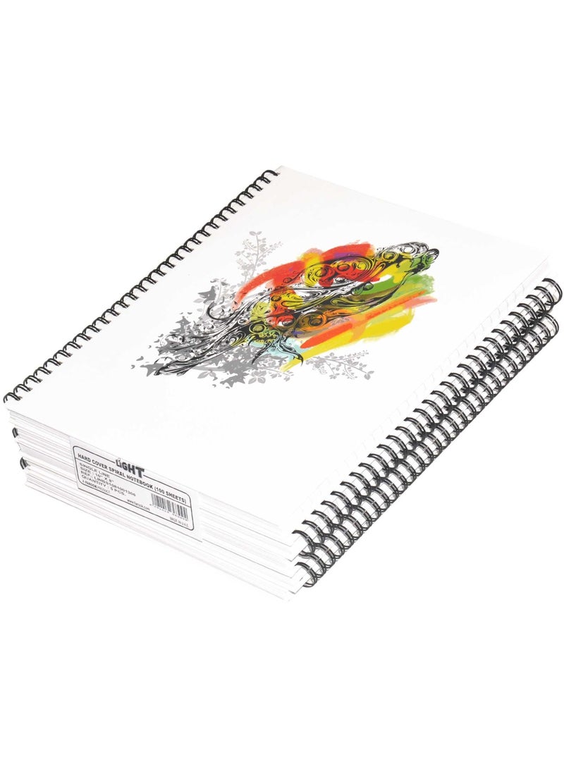 FIS دفتر ملاحظات صلب حلزوني FIS LIGHT عبوة من 5 100 ورقة. الحجم 10X8 بوصة (25.4 X 20.32 سم) - Image 1