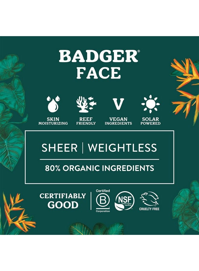 Badger Mineral Face Sunscreen With Zinc Oxide, Sunblock Face Lotion Moisturizer With Spf 30, Vegan, Unscented, Lightweight Mineral Sunscreen For Face, 1.7 Fl Oz - Image 3