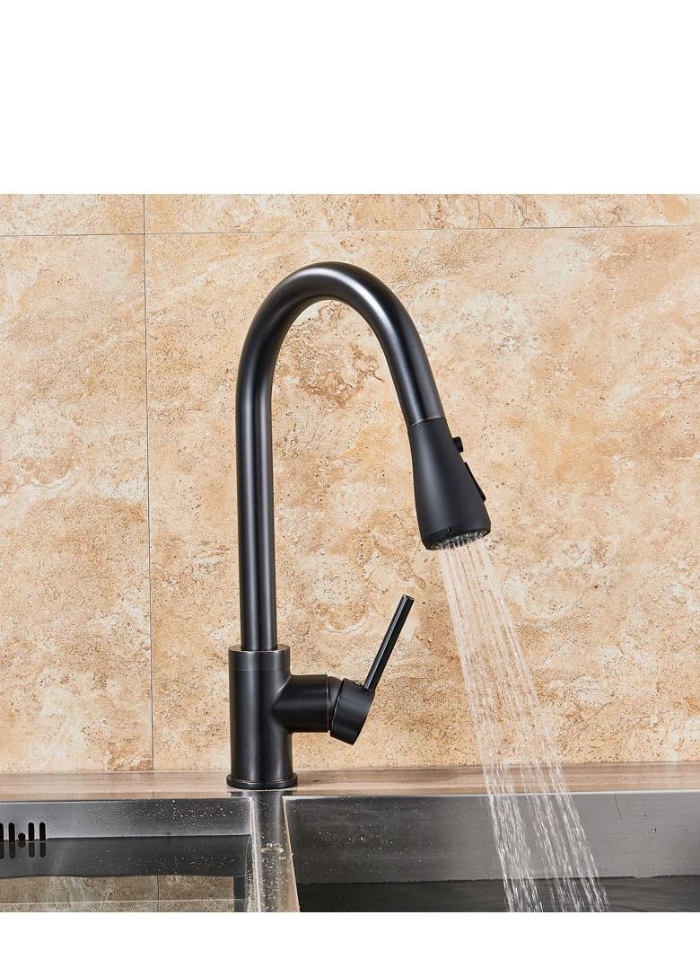 XiuWoo Kitchen Faucets with Pull down Sprayer Single Handle Kitchen Faucet 360° Stainless Kitchen Sprayer with 2 Spraying Modes  - Image 2