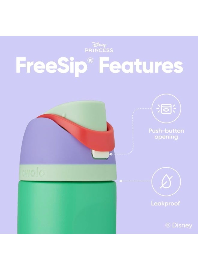 Owala Disney Princess FreeSip Insulated Stainless Steel Water Bottle with Straw and Sticker for Sports and Travel, BPA-Free Sports Water Bottle, 24 oz, Ariel - Image 4
