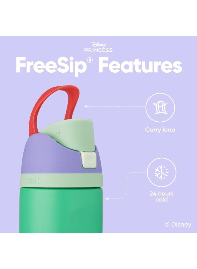 Owala Disney Princess FreeSip Insulated Stainless Steel Water Bottle with Straw and Sticker for Sports and Travel, BPA-Free Sports Water Bottle, 24 oz, Ariel - Image 3