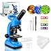 DOUBLE CC Kids Microscope401600x Microscope Kit for Kids Beginners ChildrenSTEM KitPrepared SlidesLED Light and Configured Various Operating Tools Science Experiment Toy for Kids Ages 612 - Image 3