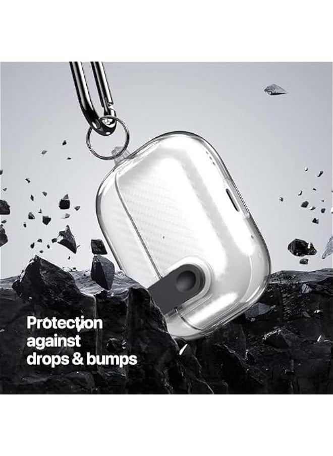Generic - 【PECK】 Series Airpods Case, Designed for AirPods Pro 2 (2022), Protective Wireless Charging Case Armor Earphone Cover with Keychain - Blue - Image 1