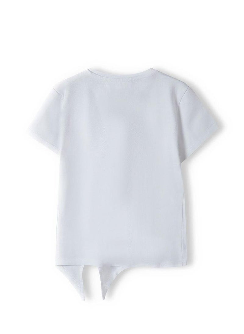 MINOTI - Kids Girls Tie Front T-Shirt - Image 1