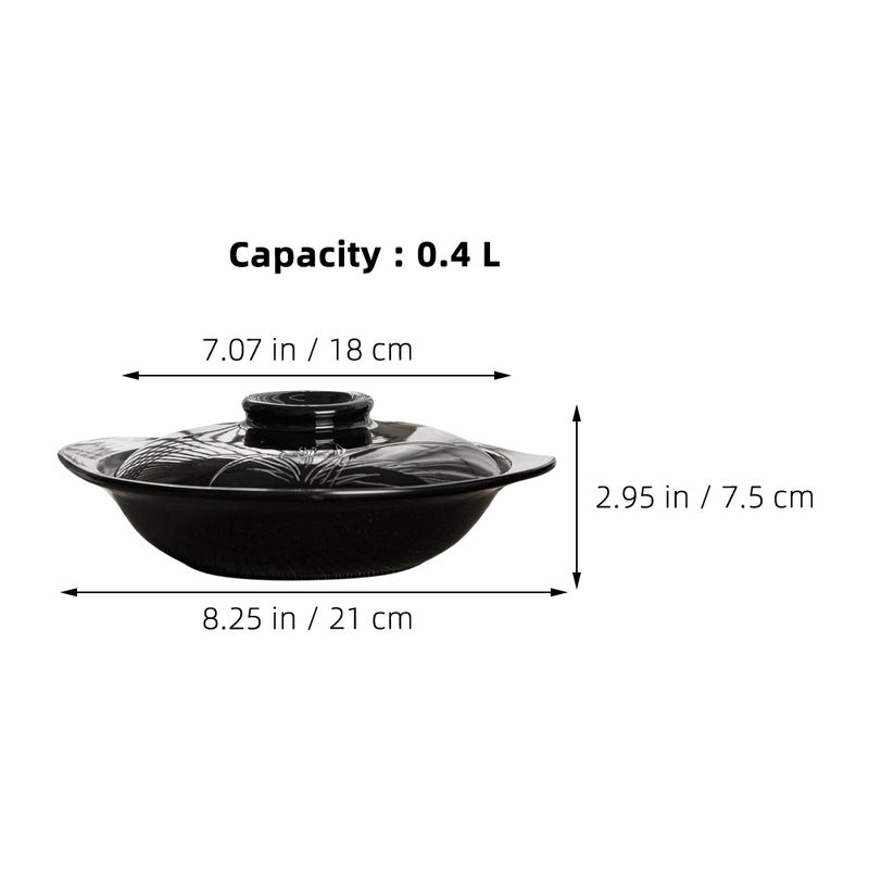 Casserole Clay Pot Vintage Pottery Stew Pot with Lid French Onion Soup Earthenware Bowl for Cooking Soup Meat Rice - Image 3