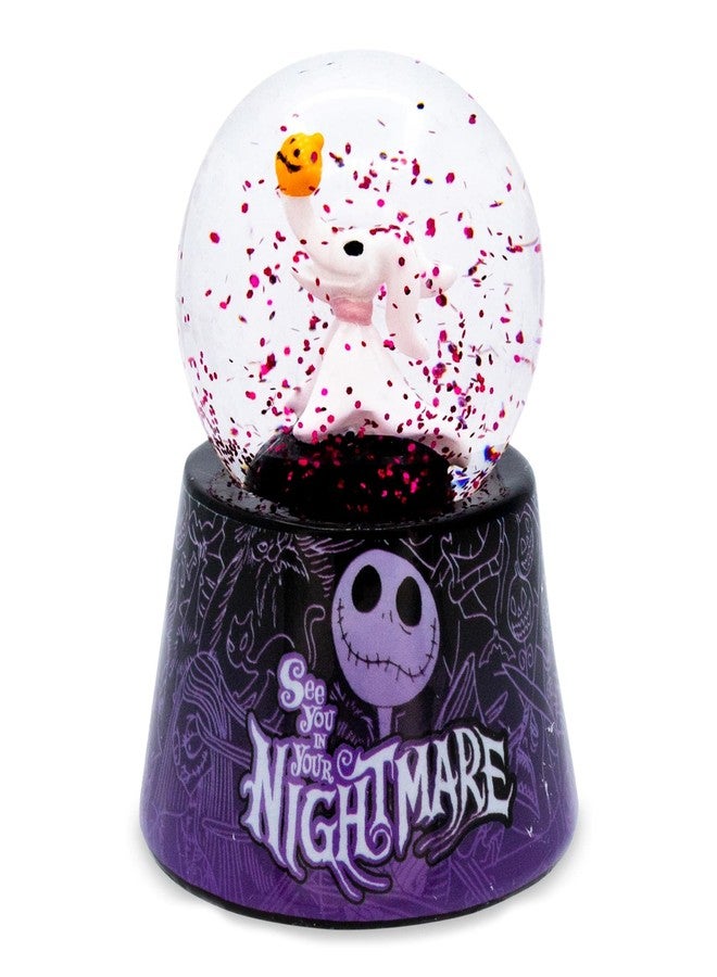 Toynk Disney The Nightmare Before Christmas Zero 3-Inch Mini Light-Up Snow Globe with Glitter Adults - Image 2