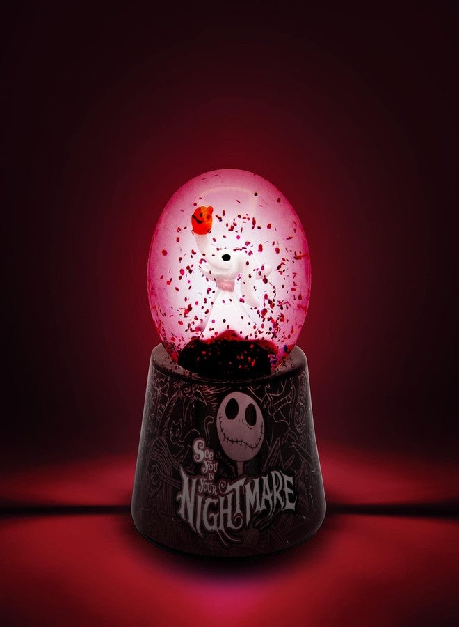 Toynk Disney The Nightmare Before Christmas Zero 3-Inch Mini Light-Up Snow Globe with Glitter Adults - Image 3