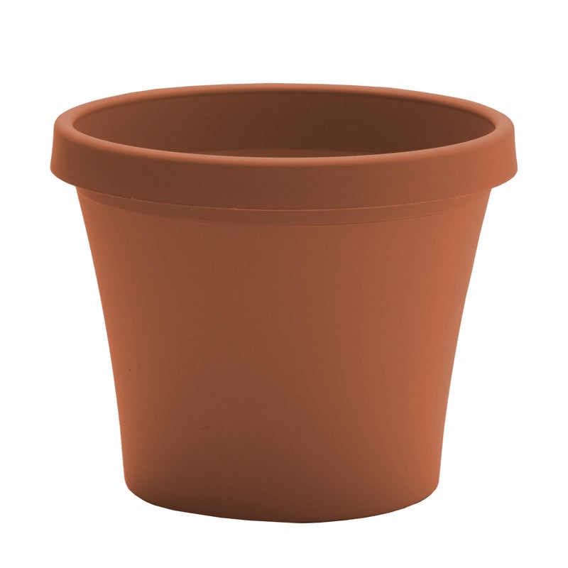 Bloem Terra 6" Diameter Round Terra Cotta Resin Planter Pot with Drainage Holes for Indoor and Outdoor Gardening - Image 1