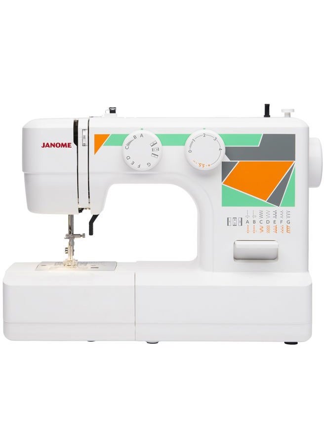 Janome MOD-15 Easy-to-Use Sewing Machine with 15 Stitches, Adjustable Stitch Length and 5-Piece Feed Dogs - Image 1