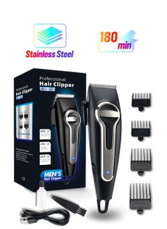 Cordless Electric Hair Clipper, High-Performance Home Haircut & Grooming Kit & Trimmers for Mens with Different Cutting Lenght