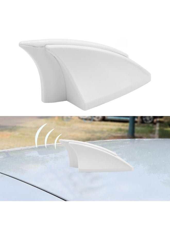 موب غطاء هوائي سقف السيارة العالمي ذو زعانف القرش باللون الأبيض النقي (MOB HD-5413) - ملحق هوائي أرضي لتقليل الكهرباء الساكنة، وتعزيز الإشارة، وتحسين المظهر الجمالي للسيارة (قاعدة 10 سم) - Image 4