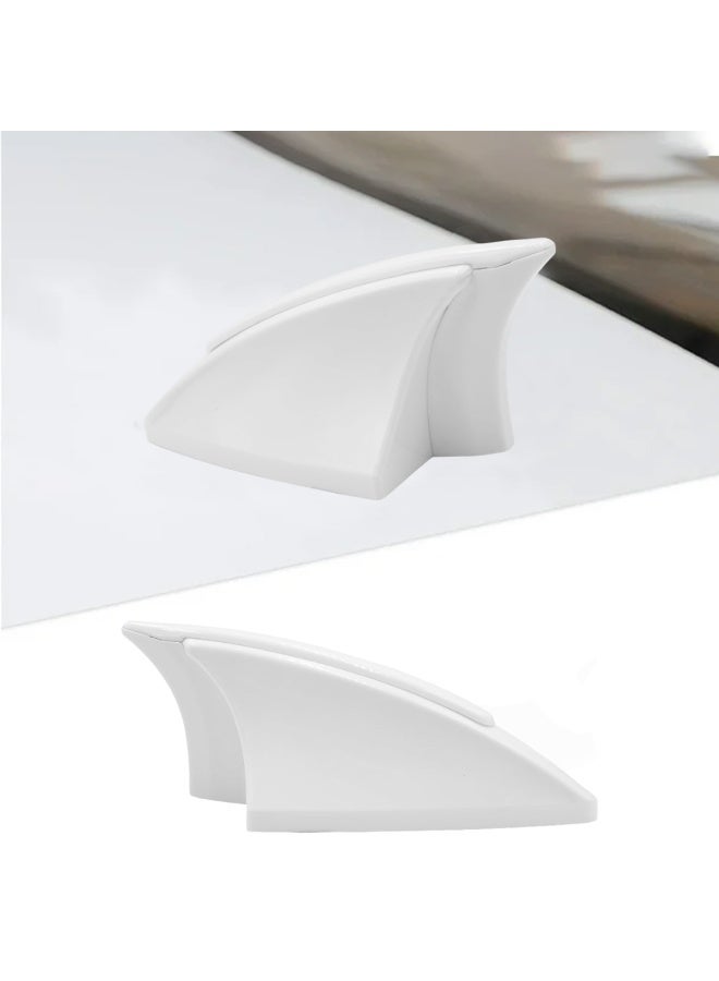 موب غطاء هوائي سقف السيارة العالمي ذو زعانف القرش باللون الأبيض النقي (MOB HD-5413) - ملحق هوائي أرضي لتقليل الكهرباء الساكنة، وتعزيز الإشارة، وتحسين المظهر الجمالي للسيارة (قاعدة 10 سم) - Image 5