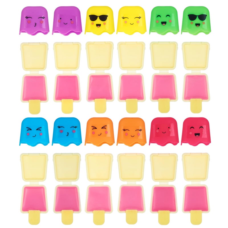 Expressions 12pc Pucker Pop Novelty Lip Gloss Set - Girls Cosmetics Mini Popsicle Lip Gloss Collection, Lip Gloss for Kids, Safe, Non Toxic Kids Makeup Set - Image 3