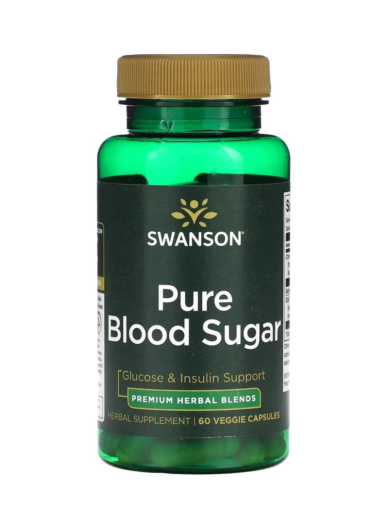 SWANSON Pure Blood Sugar , 60 Veggie Capsules 