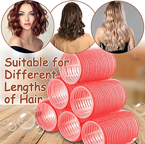 BESSEEK Jumbo Hair Rollers 36 Packs Large Rollers For Hair Self Grip Salon Hairdressing Curlers Hair Curlers Sets DIY Curly Hairstyle Colors May Vary 12xJumbo12xLarge12xSmall - Image 5