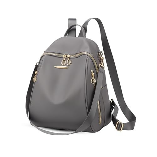 Global Impex Ethnic Style Waterproof Oxford Backpack | Ladies Fashion Travel Canvas Bag | Large Capacity Nylon Collage Bagpack | Girls Printed Laptop Backpack (Stone Grey) - Image 1