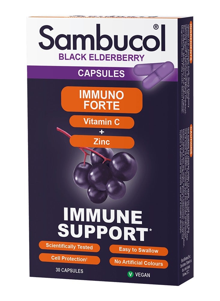 Sambucol كبسولات إيمونو فورتي 30 كبسولة - Image 1