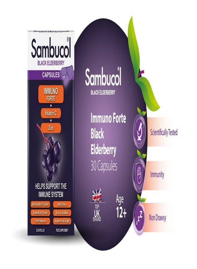 Sambucol كبسولات إيمونو فورتي 30 كبسولة - Image 2