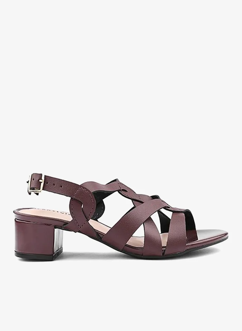 أيقون Women's Strappy Heeled Slipper