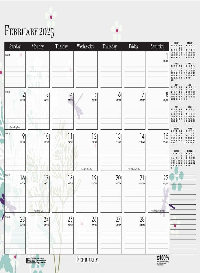 House of Doolittle 2025 Monthly Desk Pad Calendar, Wildflower, 22 x 17 Inches, January - December (HOD197-25) - Image 2