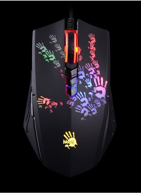 Bloody A60 Light Strike Gaming Mouse, Built-In 160K Memory, 6,200 CPI, Metal X'Glide Armor Boot,Extreme Core 4, 6 Sniper Modes, Ultra Core 3 & 4 Activated.
