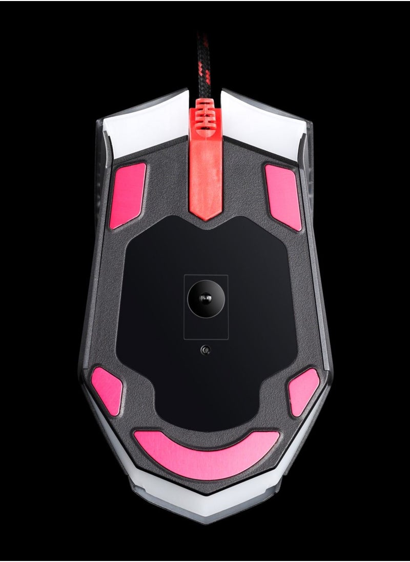 Bloody - Bloody A60 Light Strike Gaming Mouse, Built-In 160K Memory, 6,200 CPI, Metal X'Glide Armor Boot,Extreme Core 4, 6 Sniper Modes, Ultra Core 3 & 4 Activated. - Image 1
