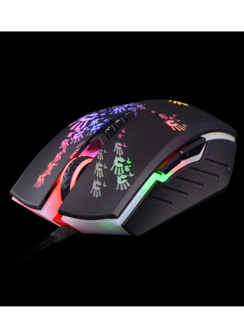 Bloody - Bloody A60 Light Strike Gaming Mouse, Built-In 160K Memory, 6,200 CPI, Metal X'Glide Armor Boot,Extreme Core 4, 6 Sniper Modes, Ultra Core 3 & 4 Activated. - Image 1