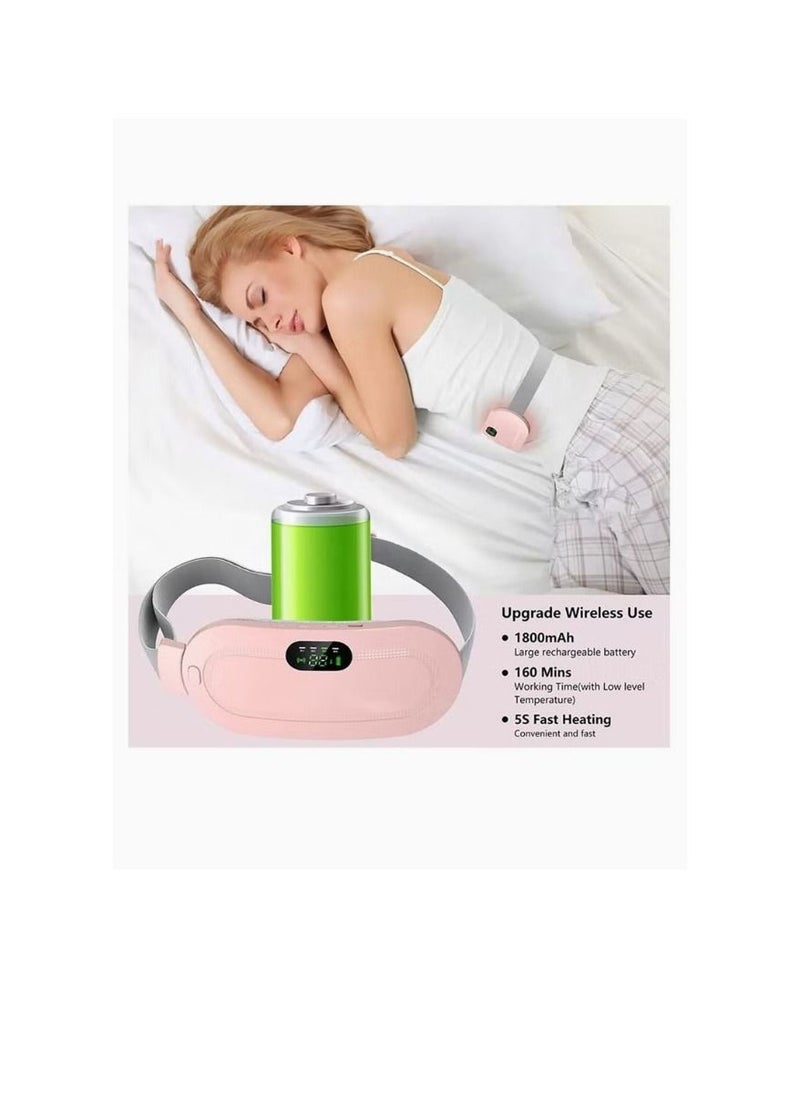 ACLIX Portable Heating Pad, Lower Back Pain Relief Fast Period Heating Pads for cramps 3-Speed Temperature Adjustment and 4-Speed Massage Modes Menstrual Cramps Relief Heating Pad for Women and Girl  - Image 3
