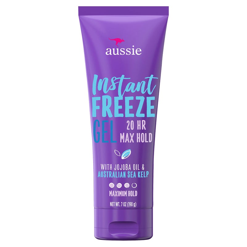 Aussie Instant Freeze Hair Gel with Jojoba Oil & Sea Kelp – Strong Hold Styling Gel, 7 oz - Image 4