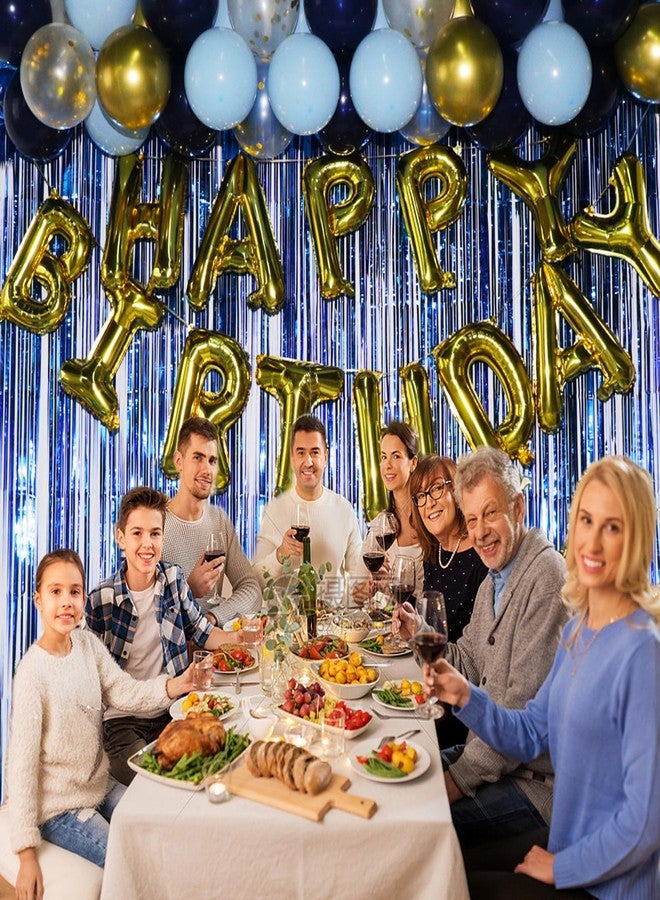 DISENS زينة عيد الميلاد الثلاثين للرجال: بالونات تحمل الرقم 30، لافتة عيد الميلاد الثلاثين، شرائط زرقاء، زينة عيد الميلاد الثلاثين للرجال - Image 4