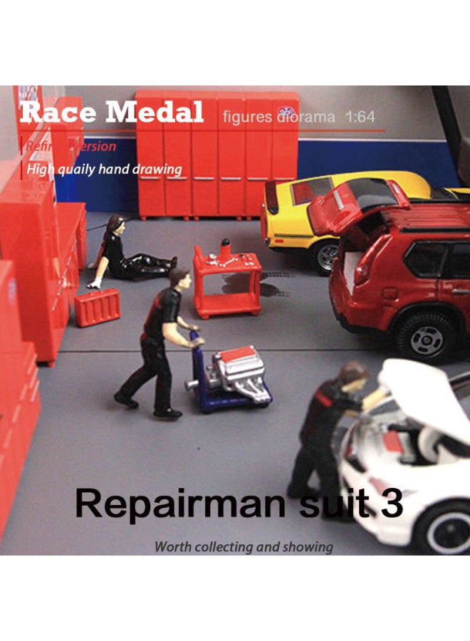 RACE MEDAL RM 1 Than 64 Doll Repair Worker Set 3 Suitable For Tomy Wind Fire-Color:Light Blue  - Image 2