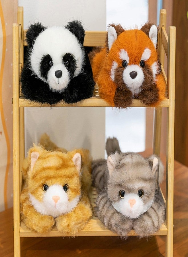 PEACH CAT Panda Stuffed Animal 5.9" Cute Plushies Small Plush Toys Gifts for Kids Black and White - Image 5