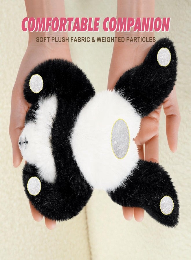 PEACH CAT Panda Stuffed Animal 5.9" Cute Plushies Small Plush Toys Gifts for Kids Black and White - Image 2