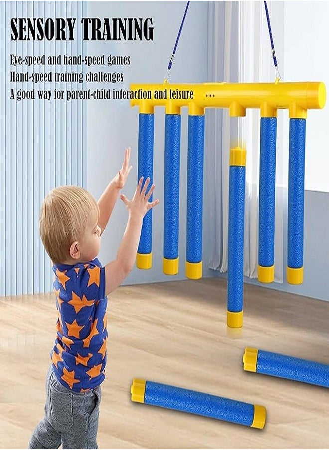 Hand Speed Challenge, Hand Speed Challenge Game, Reflex Challenge Game, Drop The Stick Game, Catch All Drop Sticks Game, Hand Eye Coordination Reaction Training Toy (Blue)  - Image 2