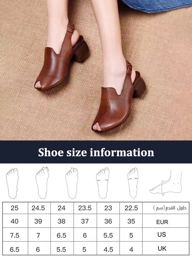 Women's thick-soled sandals with comfortable ankle strap opening design, made of leather.  - Image 3