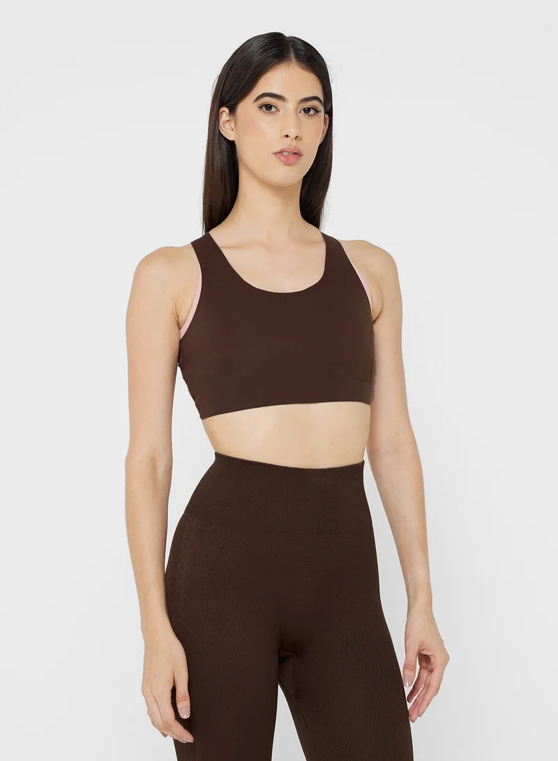فورورد High Coverage Sports Bra with Back Clasp
