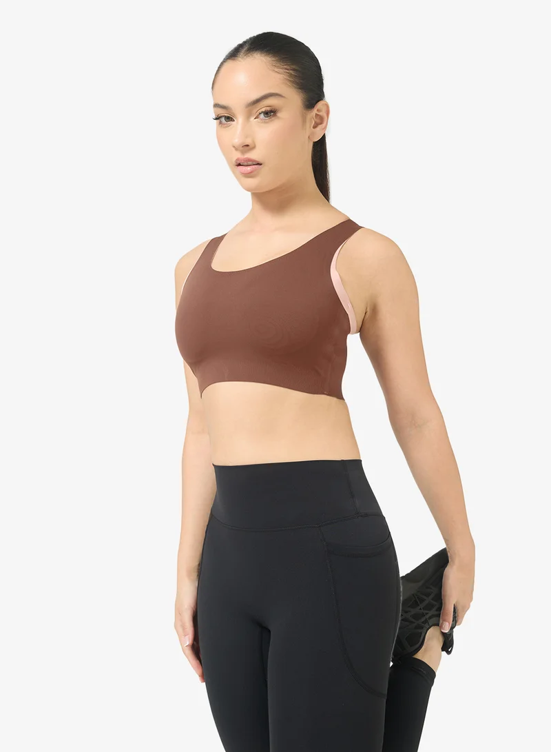 High Coverage Sports Bra with Back Clasp