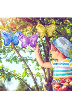 SYOSI Reflective Birds Deterrent Bird Repellent Reflective Hanging Bird Repellents Bird Repellent Pendant Butterfly for Garden Lawn Yard Decoration Keep Birds Away from Your House Farm Garden Window 4PCS  - Image 3