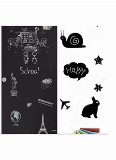Y&D Black Board Sticker, SYOSI Chalkboard Sticker with 5 Color Chalk, Removable Teaching Writing Stickers Self-adhesive Wall Vinyl Draw Décor for Kids Rooms, School, Home, Office 45x200cm  - Image 2